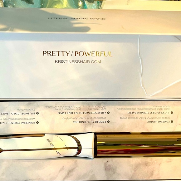 CURLING IRON KRISTIN ESS WAND HAIR TOOL SOFT WAVE 1 1/4” DIGITAL NEW GOLD PIVOTI - Picture 11 of 13